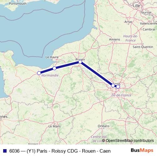 6036 bus Line Map