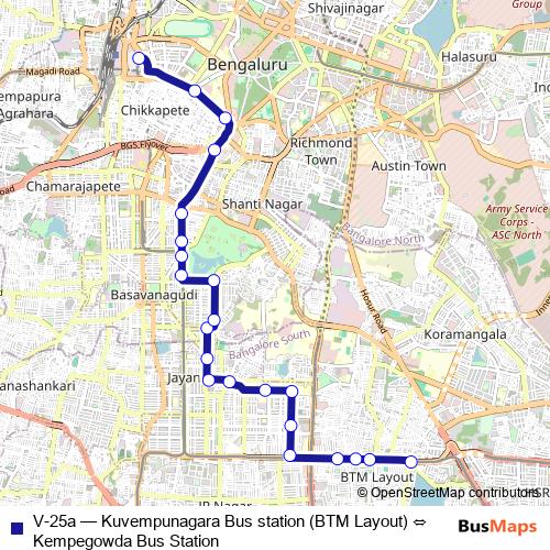 V-25a bus Line Map