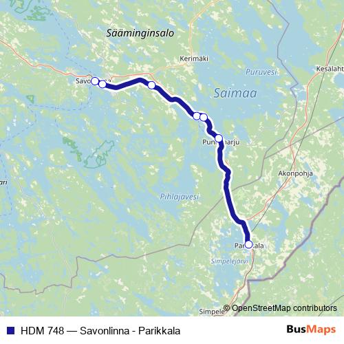 HDM 748 rail Line Map