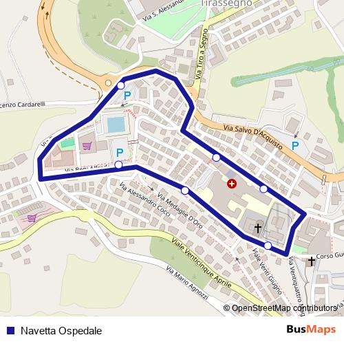 Navetta Ospedale bus Line Map