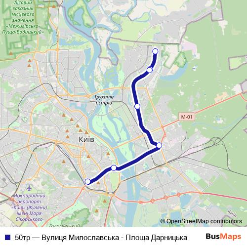 50тр bus Line Map