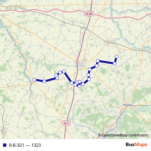 8-6-321 bus Line Map