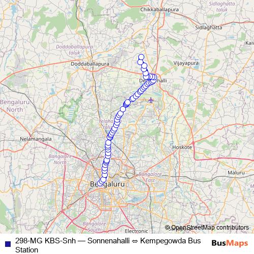 298-MG KBS-Snh bus Line Map