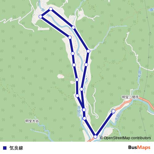 気良線 bus Line Map