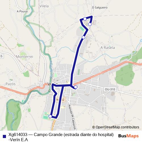 Xg614033 bus Line Map