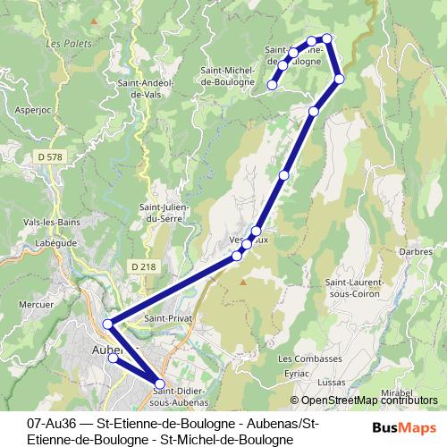 07-Au36 bus Line Map