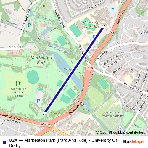 U2X bus Line Map