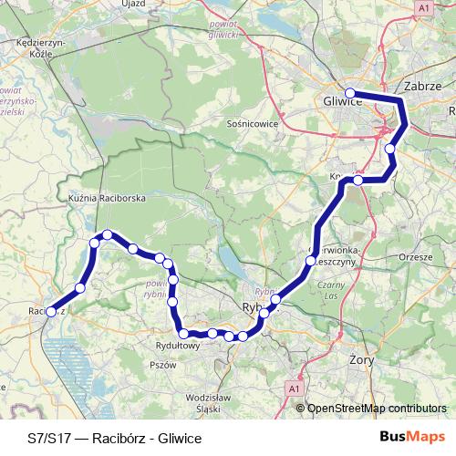 S7/S17 rail Line Map