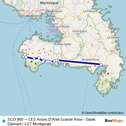SCO 900 bus Line Map