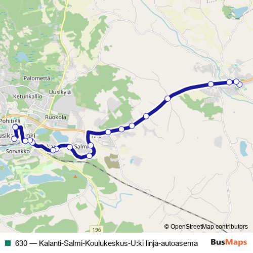 630 bus Line Map