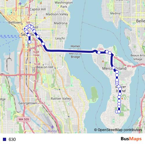 630 bus Line Map