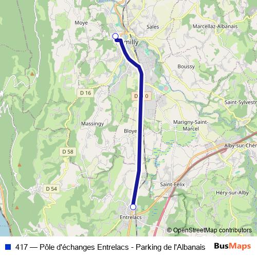 417 bus Line Map