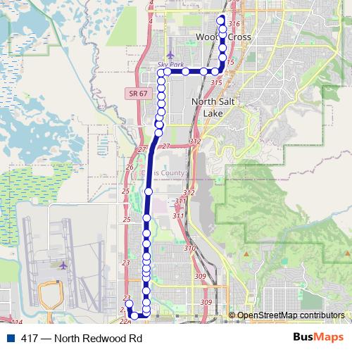 417 bus Line Map