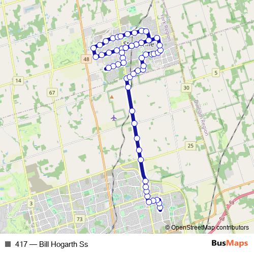 417 bus Line Map