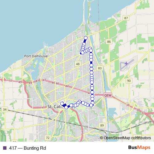 417 bus Line Map