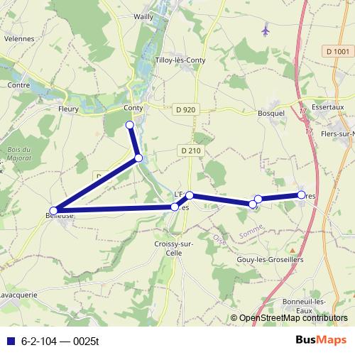 6-2-104 bus Line Map