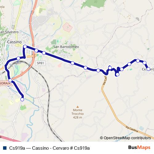 Cs919a bus Line Map