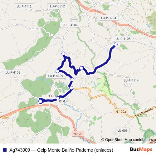 Xg743009 bus Line Map