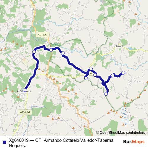 Xg646019 bus Line Map