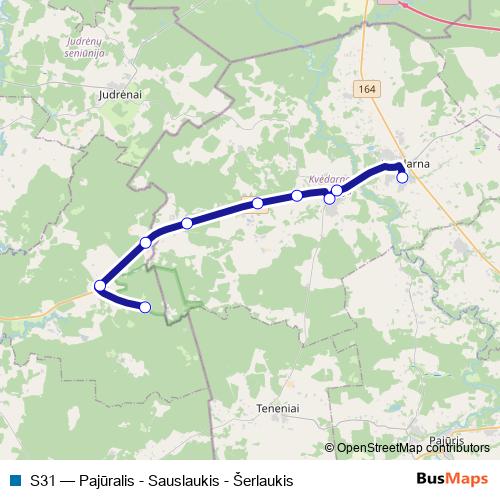 S31 bus Line Map