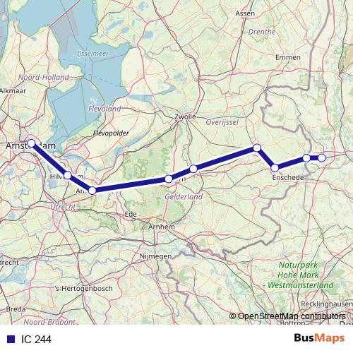 IC 244 rail Line Map