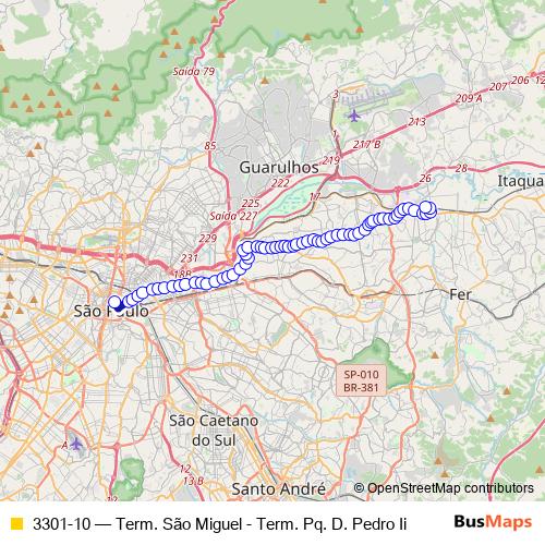 3301-10 bus Line Map
