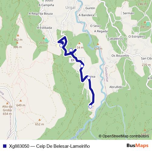 Xg883050 bus Line Map