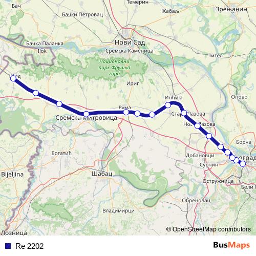 Re 2202 rail Line Map