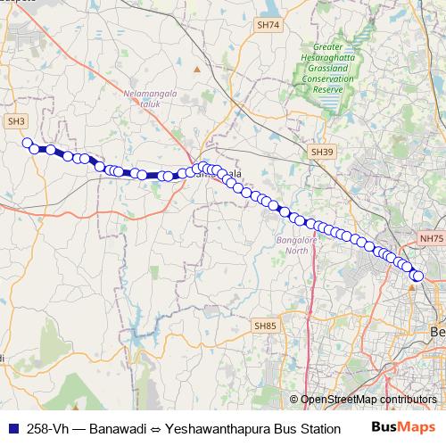 258-Vh bus Line Map
