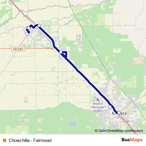 Chowchilla - Fairmead bus Line Map