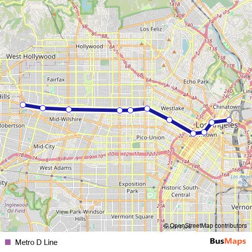 Metro D Line metro Line Map