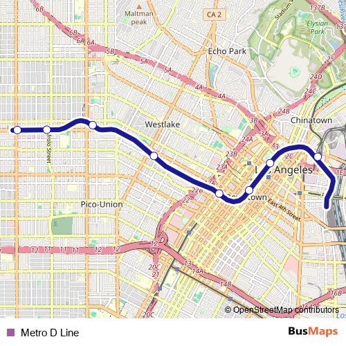 Metro D Line metro Line Map