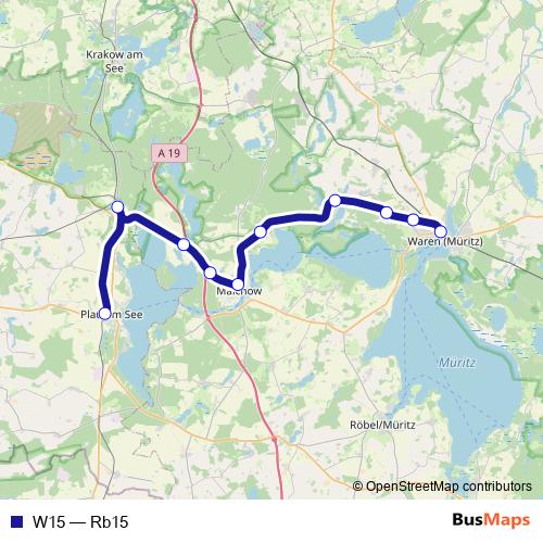 W15 rail Line Map