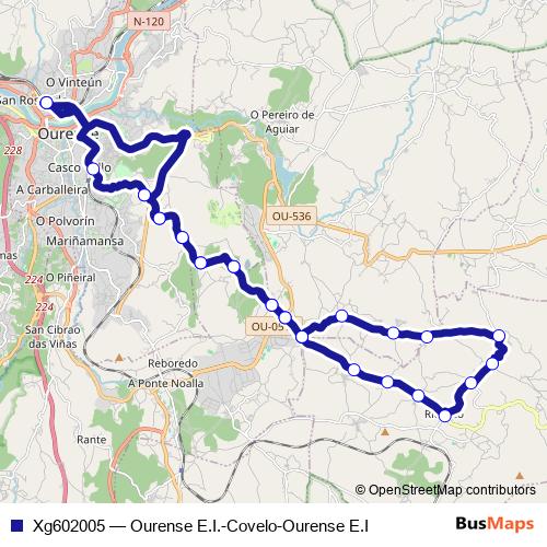 Xg602005 bus Line Map