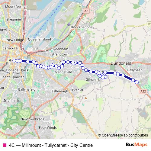 4C bus Line Map