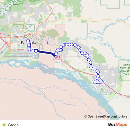 Green bus Line Map