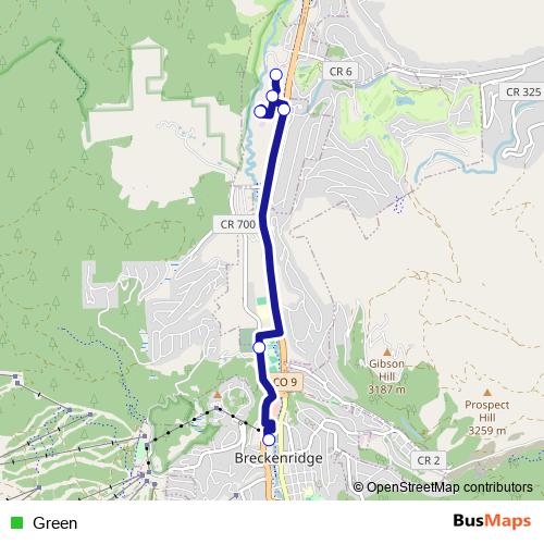 Green bus Line Map