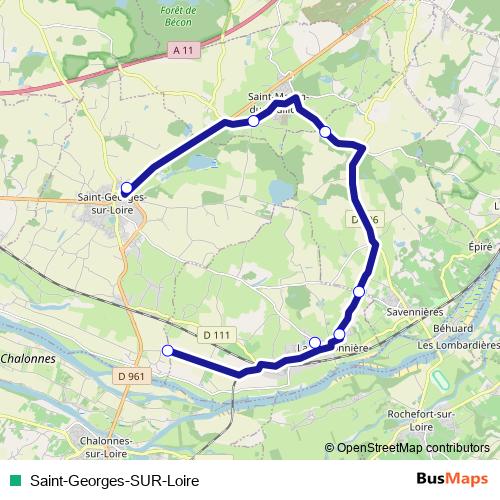 Saint-Georges-SUR-Loire bus Line Map