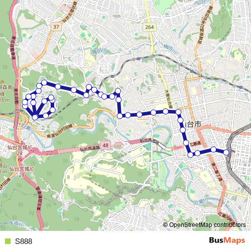 S888 bus Line Map