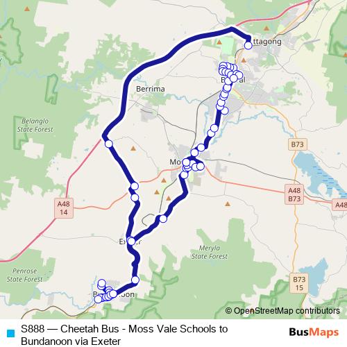 S888 bus Line Map