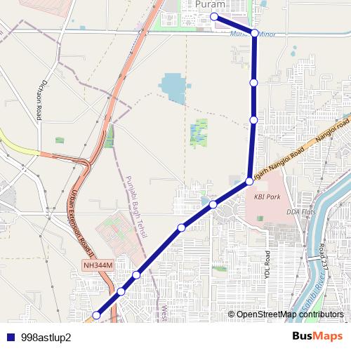 998astlup2 bus Line Map