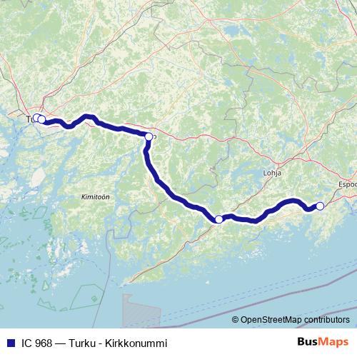 IC 968 rail Line Map