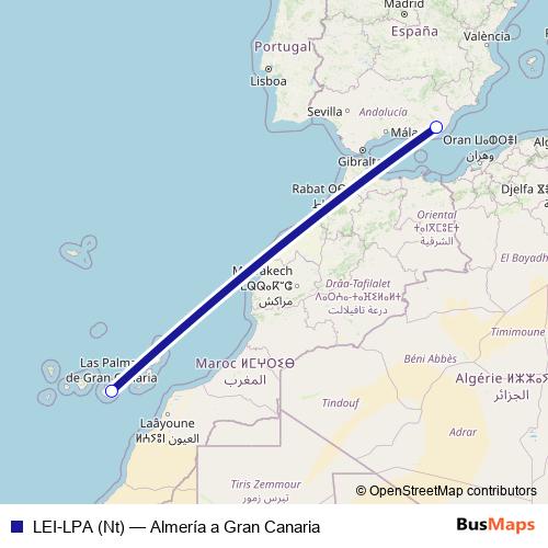 LEI-LPA (Nt) air Line Map