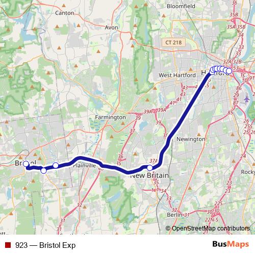 923 bus Line Map