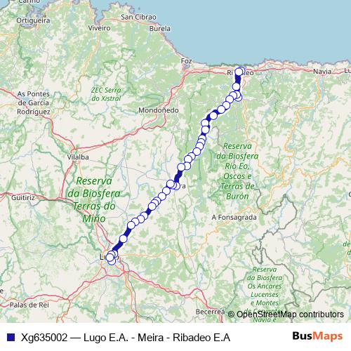 Xg635002 bus Line Map
