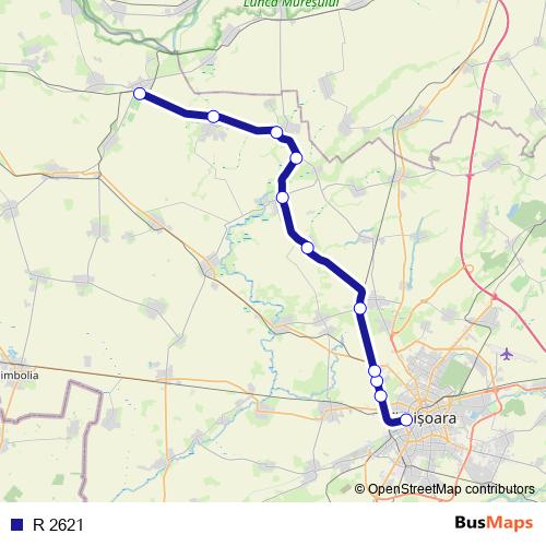 R 2621 rail Line Map