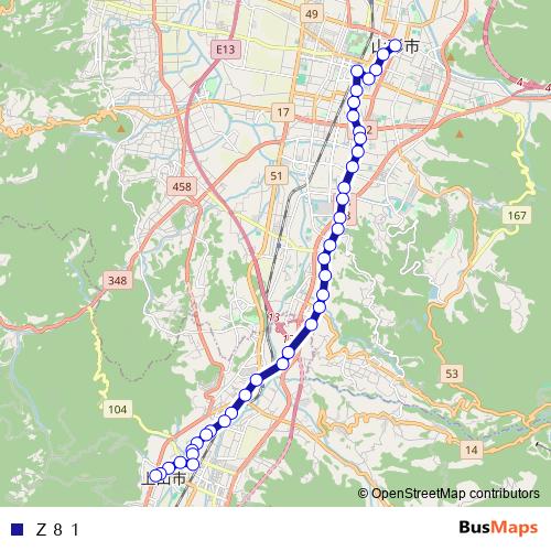 Z81 bus Line Map
