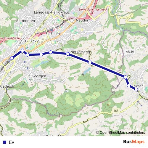 Ev bus Line Map