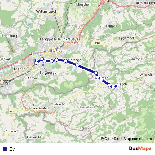 Ev bus Line Map
