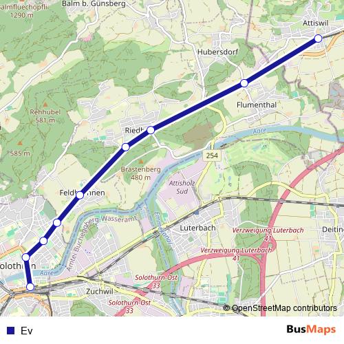 Ev bus Line Map